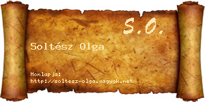 Soltész Olga névjegykártya