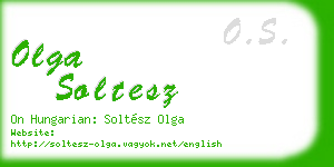 olga soltesz business card